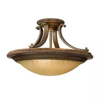 Потолочный светильник Kelham, позолоченная бронза и стекло Scavo, 45 см. Elstead Lighting