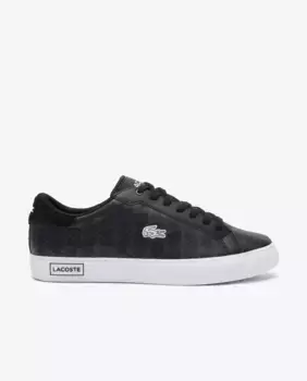 Powercourt мужские черные кожаные кроссовки Lacoste