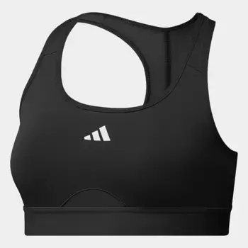 Powerreact для тренировок женский бюстгальтер Adidas, чёрный