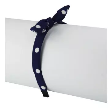 Повязка для волос Donegal FA-5614 Polka Dot Bow 001 Темно-синий