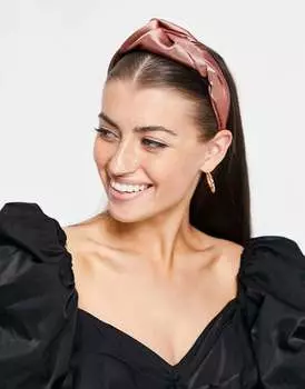 Повязка на голову Accessorize из ржавого атласа