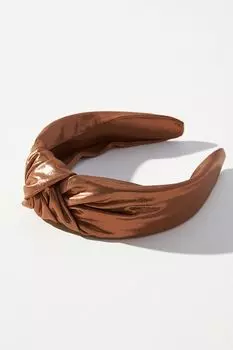 Повязка на голову Anthropologie Everly с люрексом и узлом, розовый