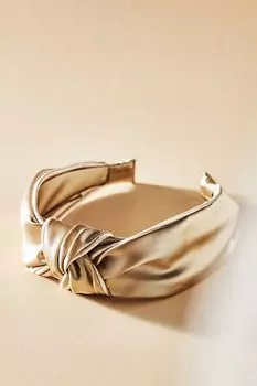 Повязка на голову Anthropologie Everly с узлом, бежевый