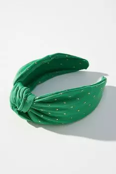 Повязка на голову Anthropologie с узлом, зеленый