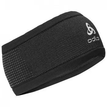 Повязка на голову Odlo Headband Velocity Ceramiwarm, цвет Black/Odlo Steel Grey