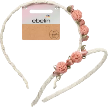 Повязка на голову с цветочными аппликациями 1 шт. ebelin