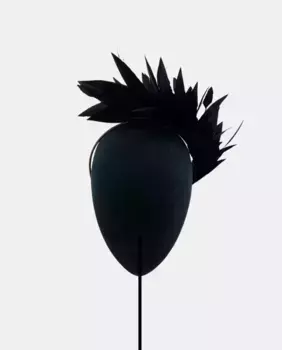 Повязка на голову с перьями MIMOKI, черный