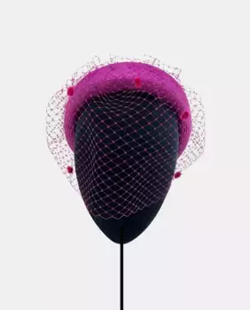 Повязка на голову с вуалью MIMOKI, цвет Fucsia