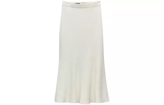 Повседневная длинная юбка женская белая Zara