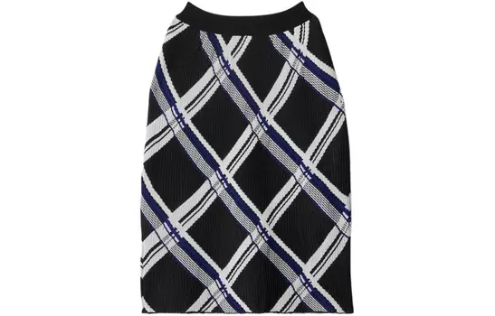 Повседневная длинная юбка женская черная Burberry