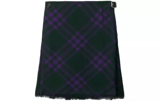 Повседневная длинная юбка женская фиолетовая Burberry