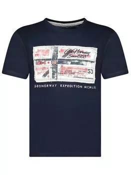 Повседневная футболка Geographical Norway, синий