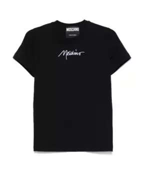 Повседневная хлопковая футболка Moschino, черный