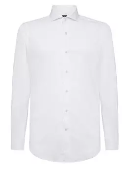 Повседневная рубашка Boggi Milano Slim fit Button Up Shirt, белый