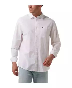 Повседневная рубашка из смесового льна Tommy Jeans, белый