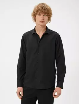 Повседневная рубашка Koton Regular fit Button Up Shirt, черный