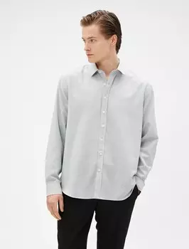 Повседневная рубашка Koton Regular fit Button Up Shirt, пятнистый серый