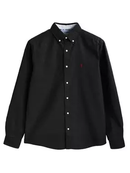 Повседневная рубашка Next Regular fit Button Up Shirt, черный