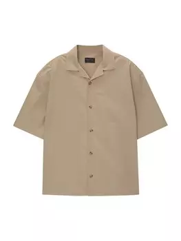 Повседневная рубашка Pull&Bear Comfort fit Button Up Shirt, светло-коричневый