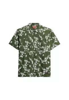 Повседневная рубашка Superdry Regular fit Button Up Shirt, темно-зеленый