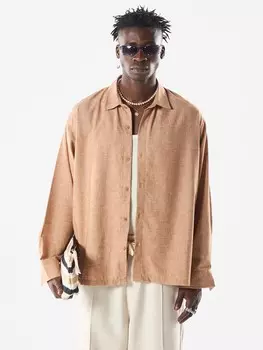 Повседневная рубашка VAMOS CLO Comfort fit Button Up Shirt, светло-коричневый