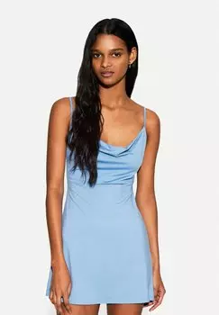 Повседневное платье Bershka, темно-синий