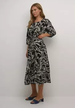 Повседневное платье CARMEN 1/2 SLEEVE Kaffe, цвет black white graphic paint