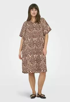Повседневное платье CARSHILLA MIDI ONLY Carmakoma, коричневый