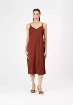 Повседневное платье CRINKLE SLIP GAP, темно-красный