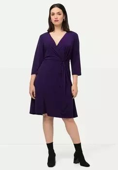 Повседневное платье DRAPED 3/4 SLEEVE SLINKY Ulla Popken, цвет deep violet