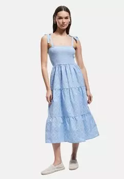 Повседневное платье EMBROIDERY Koton, синий