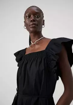 Повседневное платье FLUTTER SLEEVE DRESS GAP, черный