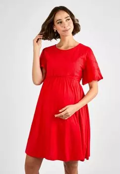 Повседневное платье MATERNITY FIT - BRODERIE JoJo Maman Bb, красный