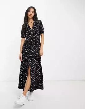 Повседневное платье миди в горошек ASOS