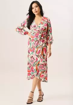 Повседневное платье PRINT WRAP MIDI GINI LONDON, розовый