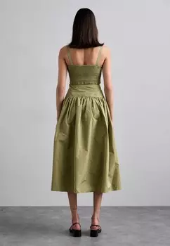 Повседневное платье RAFFETAS maje, хаки