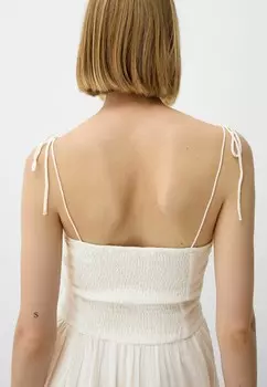 Повседневное платье RUSTIC Bershka, белый