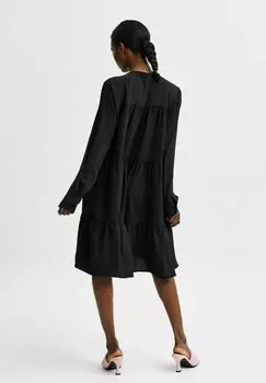 Повседневное платье SLFMIVIA LS SHORT NOOS Selected Femme, черный