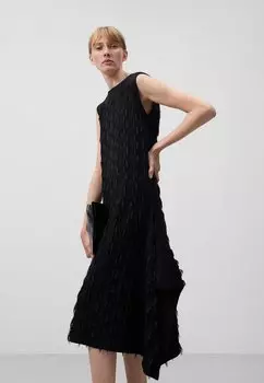 Повседневное платье WITH FRINGE DETAILING ADOLFO DOMINGUEZ, черный