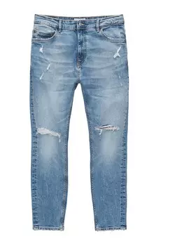 Повседневные джинсы Pull&Bear, синий джинсовый