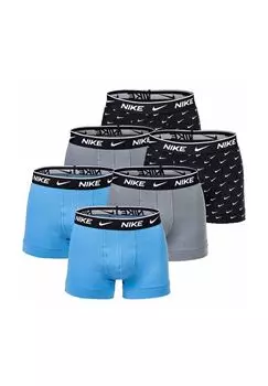 Повседневные хлопковые эластичные плавки, упаковка из 6 шт NIKE, цвет Schwarz Grau Blau