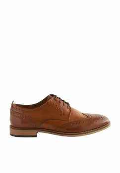 Повседневные туфли на шнуровке Contrast Brogue Next, коричнево-коричневые