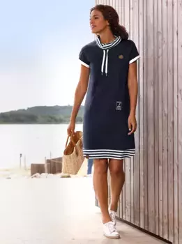Повседневный образ Платье из джерси "Платье из джерси" Casual Looks, цвет морской волны