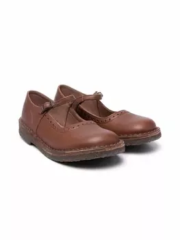 Pp балетки с пряжками, коричневый