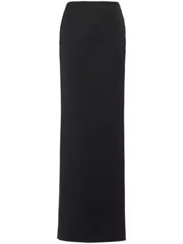 Prada атласная юбка макси, черный
