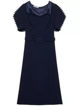 Prada атласное платье, синий
