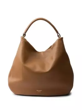 Большая сумка Prada на плечо, коричневый