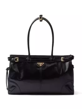 Большая сумка Prada с логотипом, черный