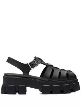Prada босоножки на платформе, черный