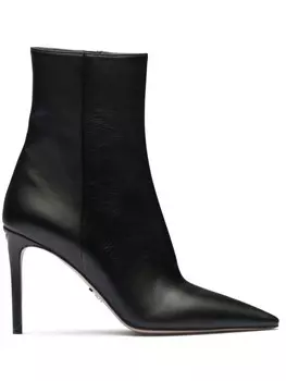 Prada ботильоны с логотипом, черный